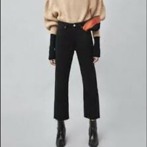 Zara by TRF Black High Rise Straight Leg Jeans